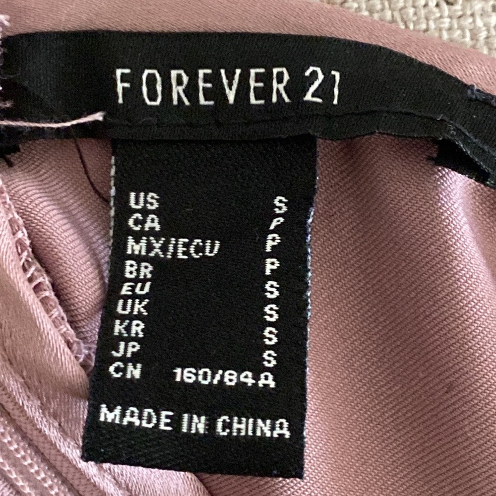 FOREVER 21 Satin Rose Gold Cocktail Dress - Picture 3 of 3